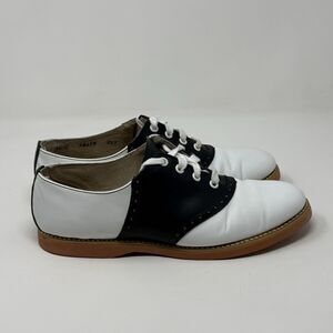 Cruisin' USA Saddle Shoes Womens 10.5 C White Black Hot Rod Rockabilly 50s Style